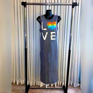 *NEW* Tank Dress With Rainbow Heart